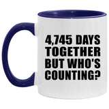13th Anniversary 4,745 Days Together Who's Counting - 11oz Accent Mug Purple