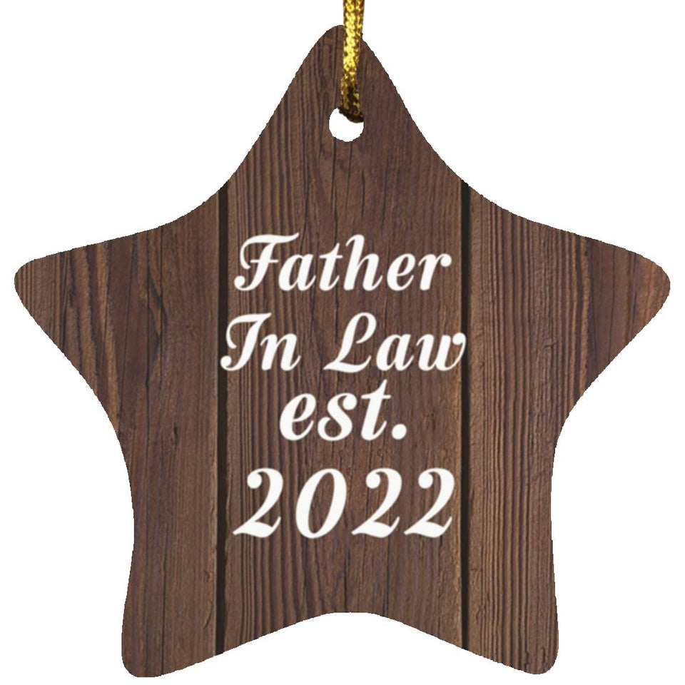 Father In Law Established Est. 2022 - Star Ornament D