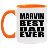 Marvin Best Dad Ever - 11oz Accent Mug Orange