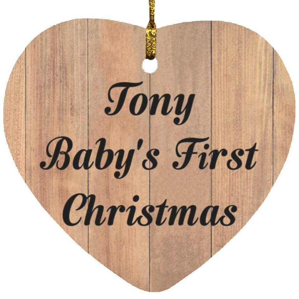 Tony Baby's First Christmas - Heart Ornament C