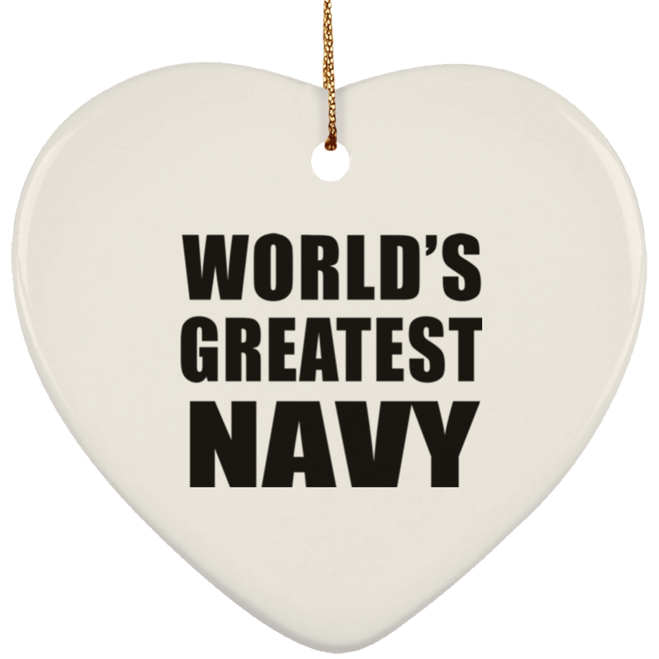 World's Greatest Navy - Heart Ornament