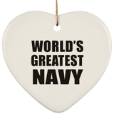 World's Greatest Navy - Heart Ornament