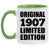 117th Birthday Original 1907 Limited Edition - 11oz Accent Mug Green