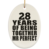 28th Anniversary 28 Years Of Being Mr Perfect - Oval Ornament