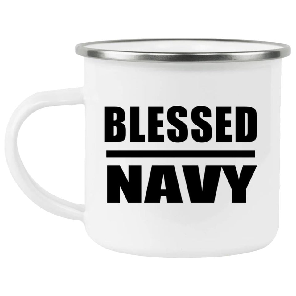 Blessed Navy - 12oz Camping Mug
