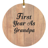 First Year As Grandpa - Circle Ornament C