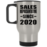 Sales Representative Since 2020 - Silver Travel Mug