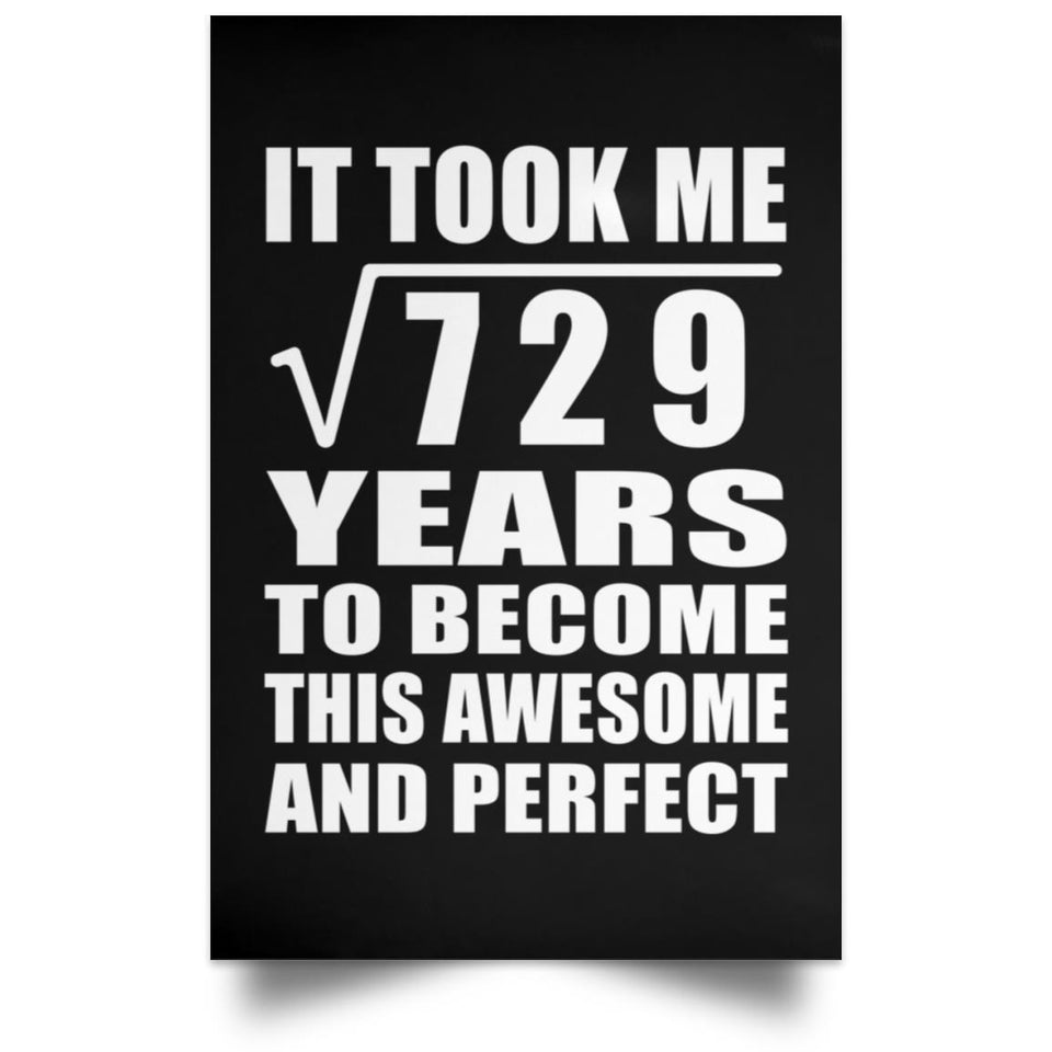 27th Birthday Took Square Root of 729 Years To Awesome - Poster Portrait