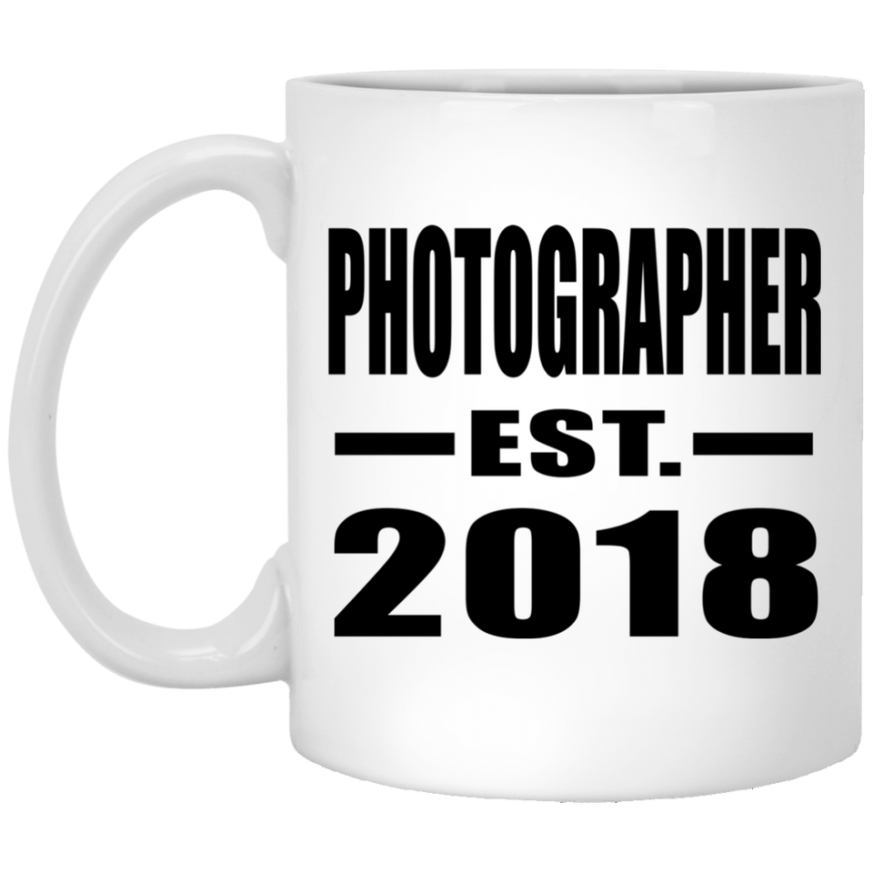 Photographer Established EST. 2018 - 11 Oz Coffee Mug