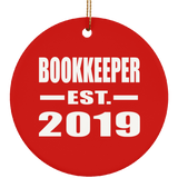 Bookkeeper Established EST. 2019 - Circle Ornament