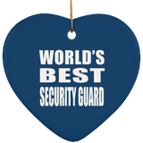World's Best Security Guard - Heart Ornament