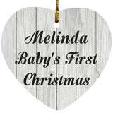 Melinda Baby's First Christmas - Heart Ornament F