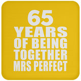 65th Anniversary 65 Years Of Being Mrs Perfect - Drink Coaster