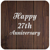 Happy 27th Anniversary - Drink Coaster D