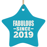 5th Birthday Fabulous Since 2019 - Star Ornament