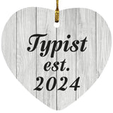 Typist Established Est. 2024 - Heart Ornament F