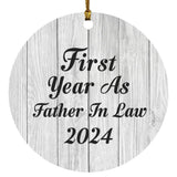 First Year As Father In Law 2024 - Circle Ornament F