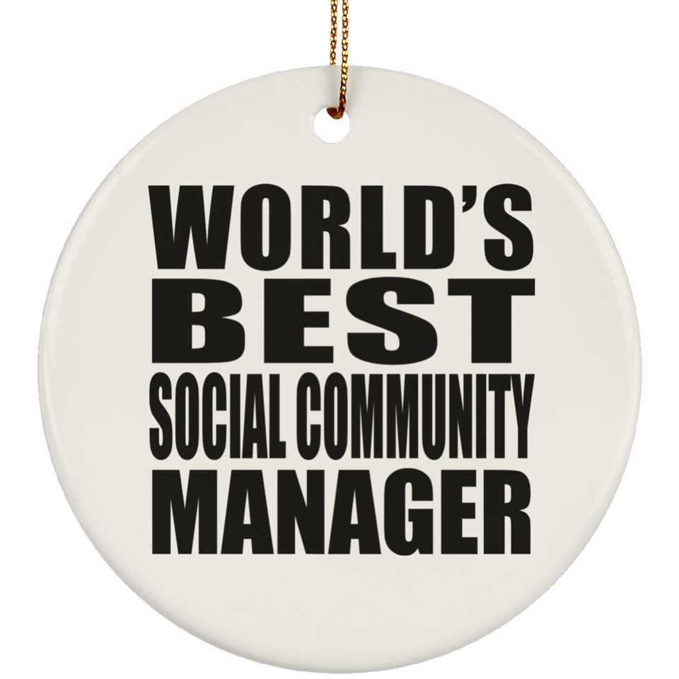 World's Best Social Community Manager - Circle Ornament