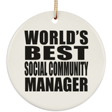 World's Best Social Community Manager - Circle Ornament