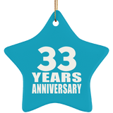 33rd Anniversary 33 Years - Star Ornament