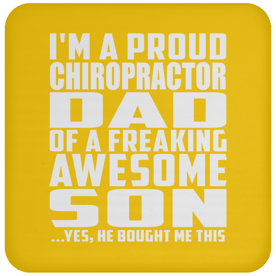 Proud Chiropractor Dad Of Awesome Son - Drink Coaster