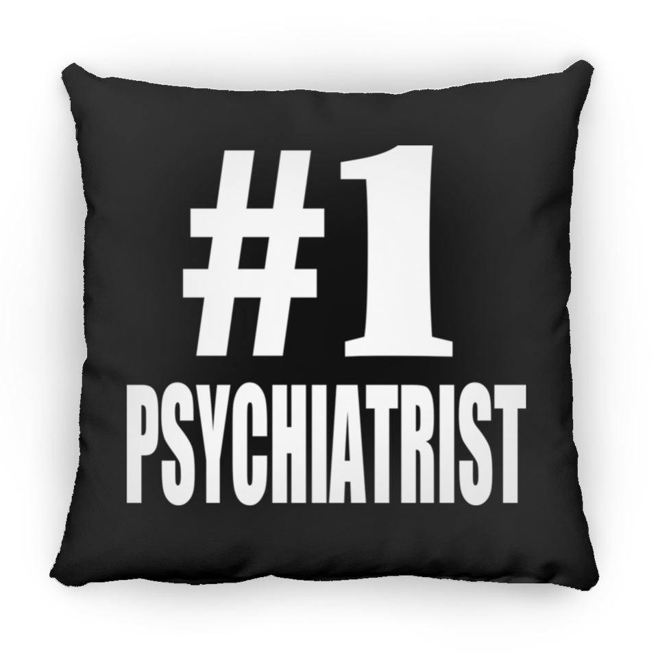 Number One #1 Psychiatrist - Throw Pillow Black