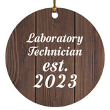Laboratory Technician Established Est. 2023 - Circle Ornament D