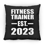 Fitness Trainer Established EST. 2023 - Throw Pillow Black