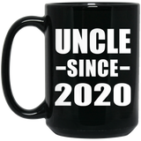 Uncle Since 2020 - 15oz Coffee Mug Black