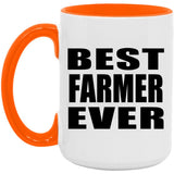 Best Farmer Ever - 15oz Accent Mug Orange
