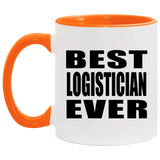 Best Logistician Ever - 11oz Accent Mug Orange