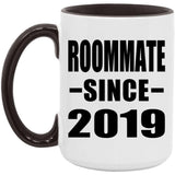 Roommate Since 2019 - 15oz Accent Mug Black