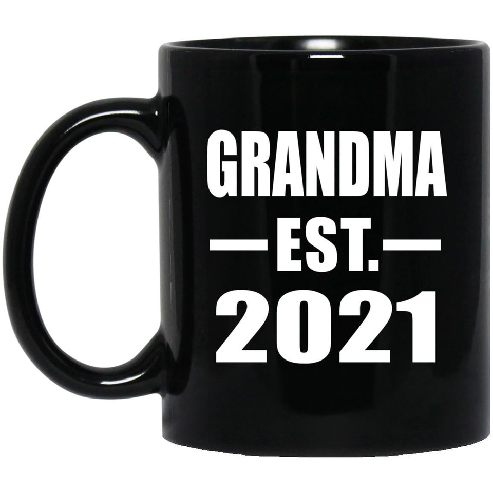 Grandma Established EST. 2021 - 11oz Coffee Mug Black