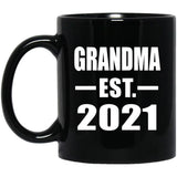Grandma Established EST. 2021 - 11oz Coffee Mug Black