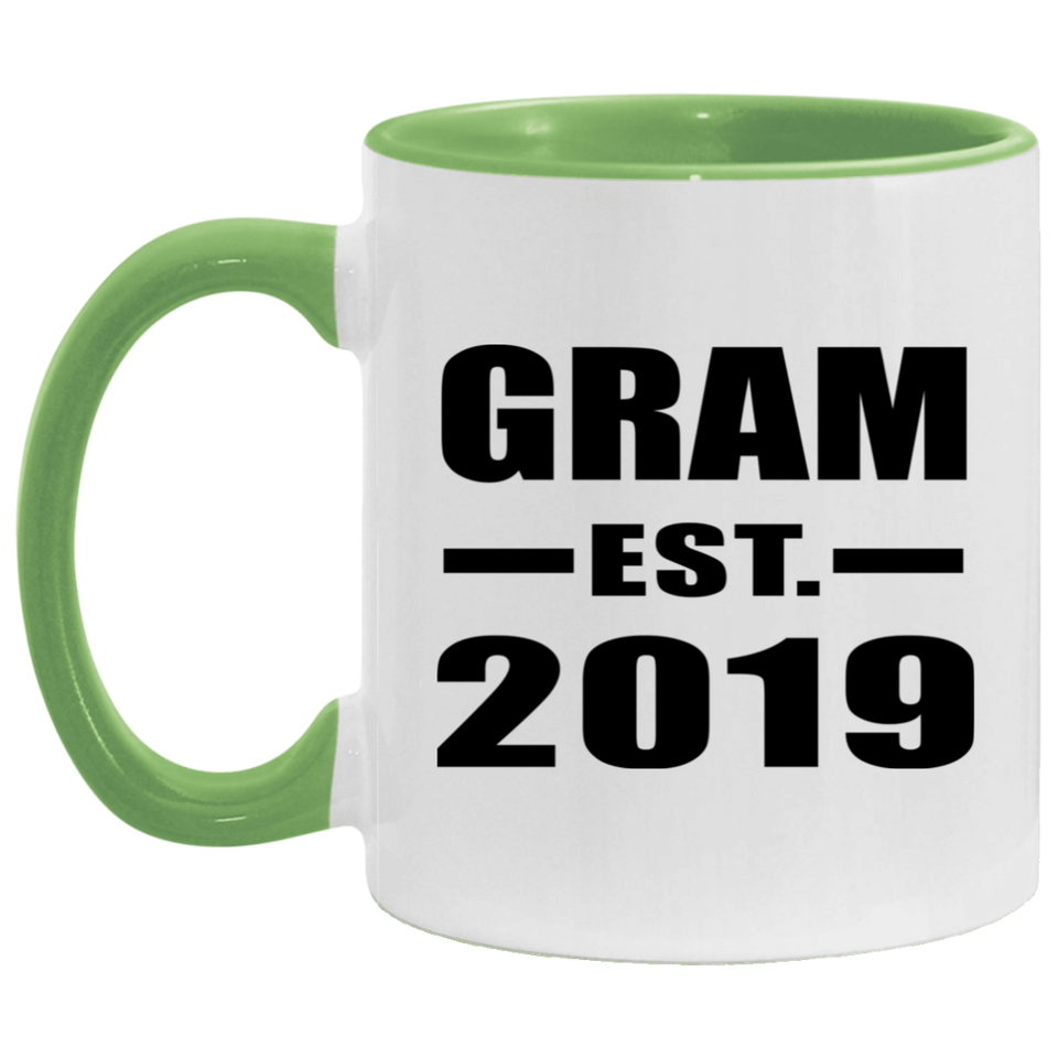 Gram Established EST. 2019 - 11oz Accent Mug Green
