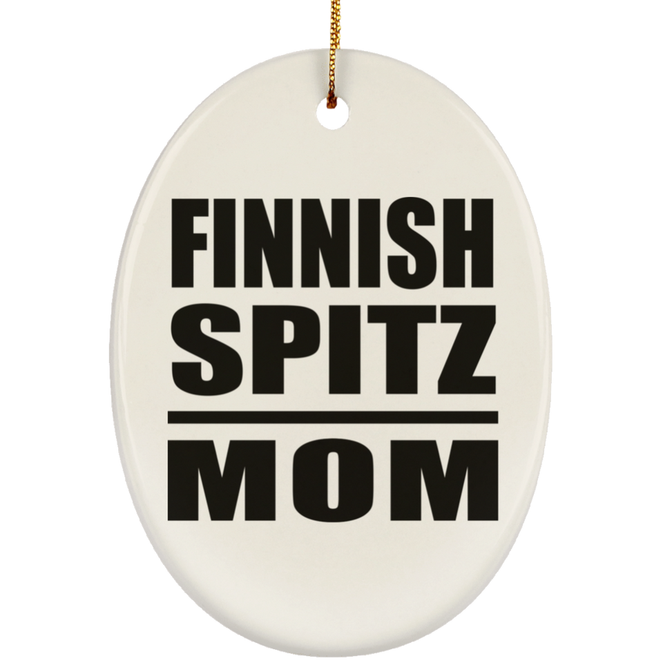 Finnish Spitz Mom - Oval Ornament