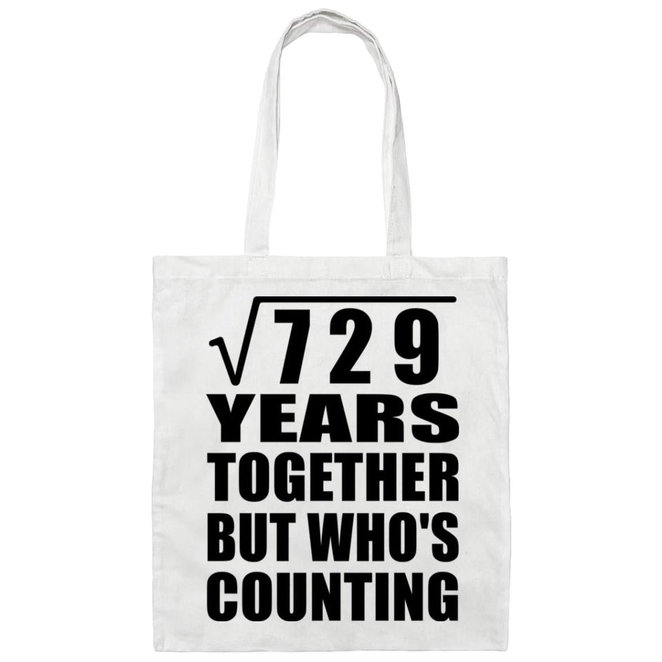 27th Anniversary Square Root of 729 Years Who's Counting - Tote Bag White
