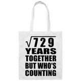 27th Anniversary Square Root of 729 Years Who's Counting - Tote Bag White