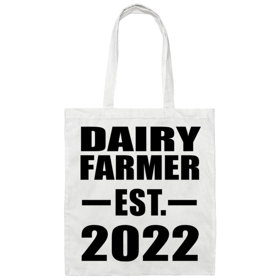 Dairy Farmer Established EST. 2022 - Tote Bag White