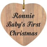 Ronnie Baby's First Christmas - Heart Ornament C