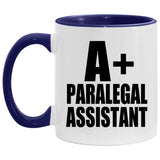 A+ Paralegal Assistant - 11oz Accent Mug Purple