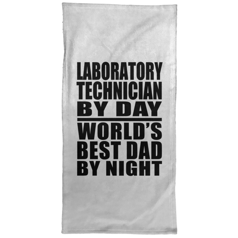 Laboratory Technician By Day World's Best Dad By Night - Hand Towel