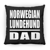 Norwegian Lundehund Dad - Throw Pillow Black