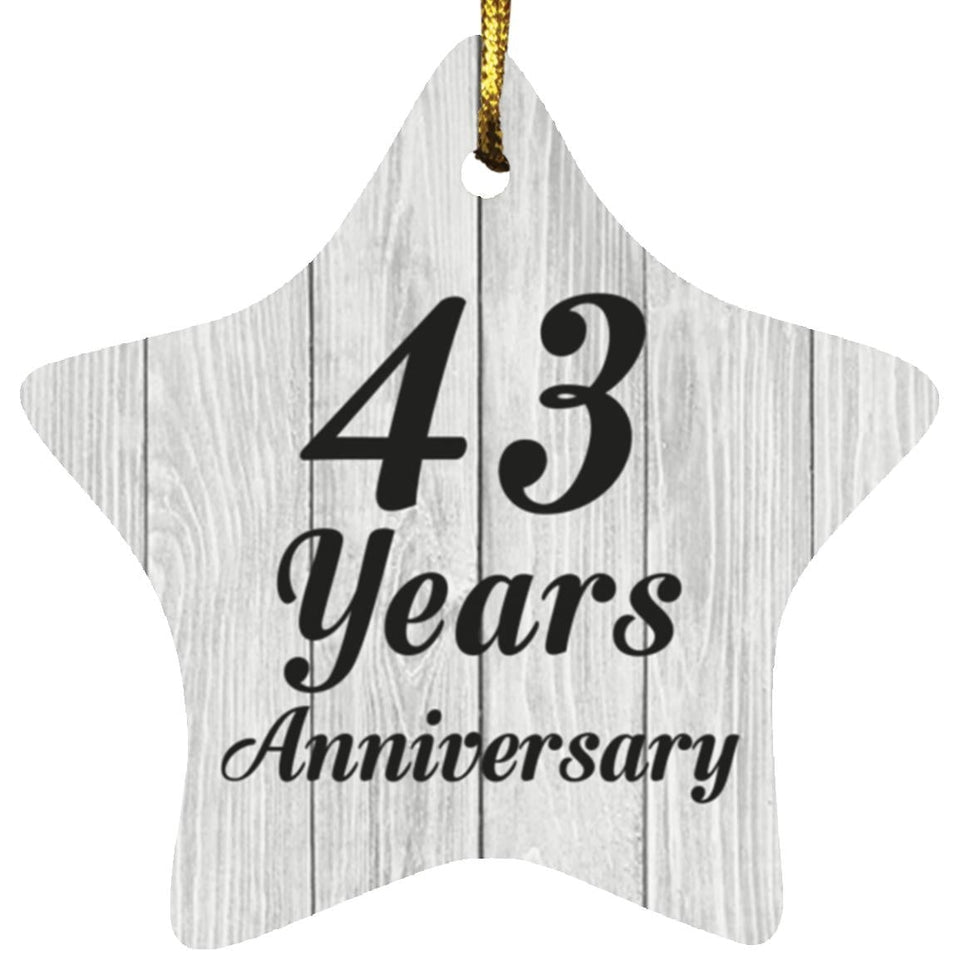 43rd Anniversary 43 Years Anniversary - Star Ornament F