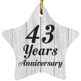 43rd Anniversary 43 Years Anniversary - Star Ornament F