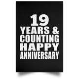 Happy 19th Anniversary 19 Years & Counting - Poster Portrait