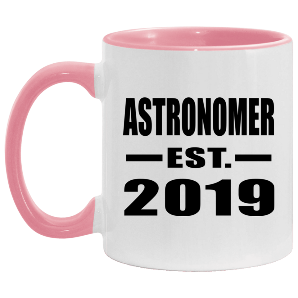Astronomer Established EST. 2019 - 11oz Accent Mug Pink