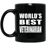 World's Best Veterinarian - 11 Oz Coffee Mug Black