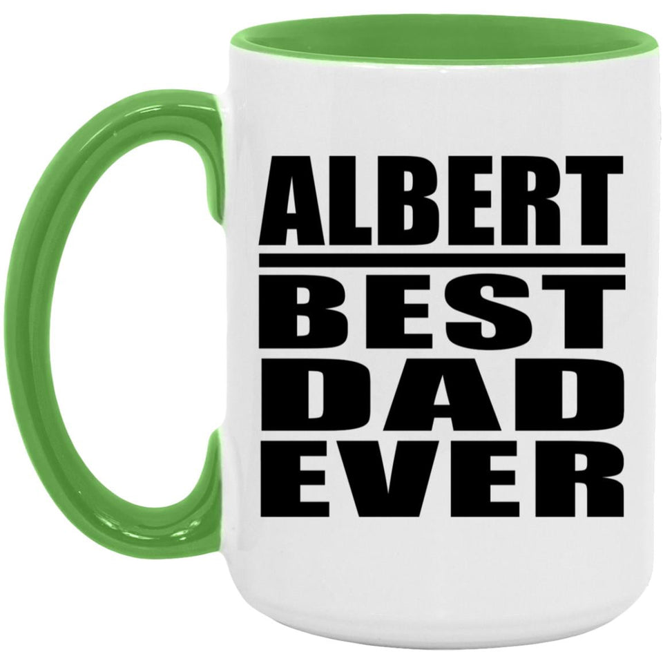 Albert Best Dad Ever - 15oz Accent Mug Green