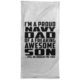 Proud Navy Dad Of Awesome Son - Hand Towel